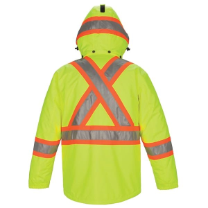 Men's Hi-Vis Insulated Polyester Canvas Parka Workwear